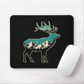 American Elk Lover Dad Retro Hunting Muismat (Met muis)