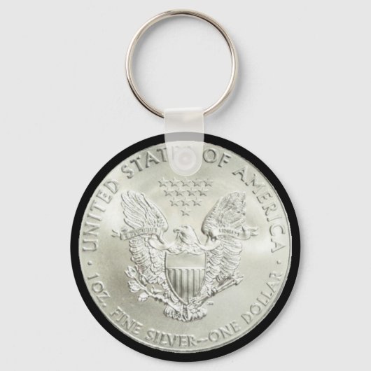 AMERICAN ELLE SILVER DOLLAR-SLEUTELHANGER SLEUTELHANGER (Voorkant)