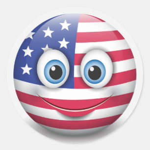 American Emoji Ronde Sticker