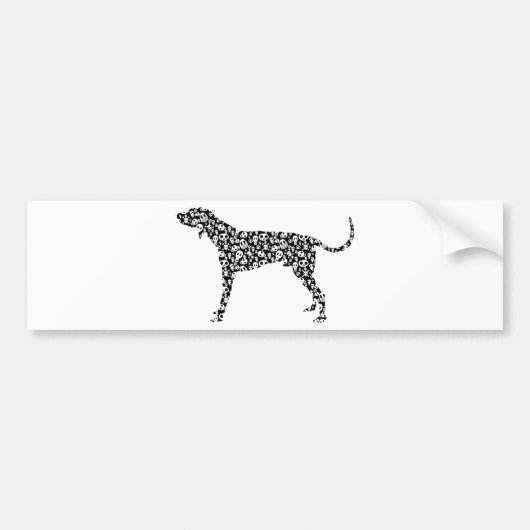American English Coonhound Bumpersticker (Voorkant)