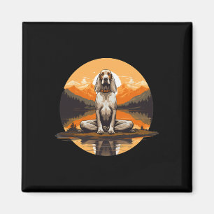 American English Coonhound Honden Meditatie Yoga M Magneet