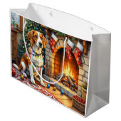 American English Foxhound Christmas Lights  Groot Cadeauzakje (Achterkant Gekanteld)