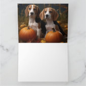 American English Foxhound Puppy Herfstpracht Kaart (Binnen)