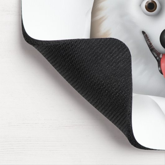 American Eskimo Busting Out Muismat (Hoek)