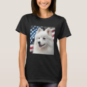 American Eskimo Dog 4th of July  American Eskimo D T-shirt (Voorkant)
