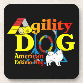 American Eskimo Dog Agility Bier Onderzetter