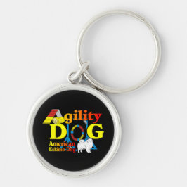 American Eskimo Dog Agility Sleutelhanger