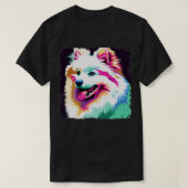 American Eskimo Dog Art Hondenliefhebber Cadeaus T-shirt (Design voorkant)
