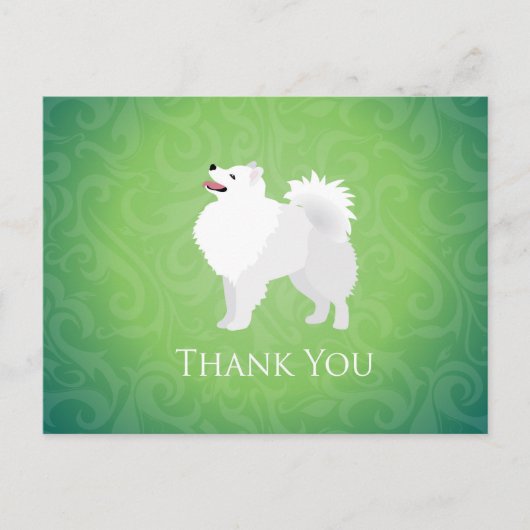 American Eskimo Dog Bedankt voor je design Briefkaart (Voorkant)