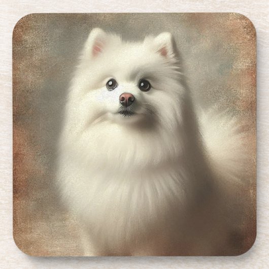 American Eskimo Dog Bier Onderzetter (Voorkant)