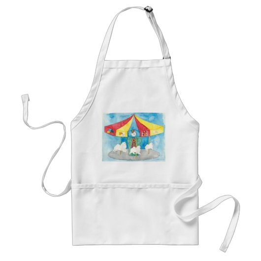 American Eskimo Dog Carousel Standaard Schort (Voorkant)