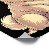 American Eskimo Dog Christmas Santa Hat Pet Dog Lo Poster (Hoek)