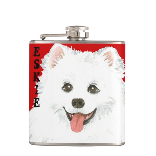 American Eskimo Dog Color Block Heupfles (Voorkant)