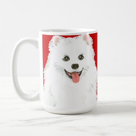 American Eskimo Dog Color Block Koffiemok (Links)