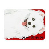 American Eskimo Dog Color Block Magneet (Horizontaal)