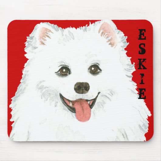 American Eskimo Dog Color Block Muismat (Voorkant)