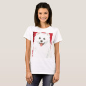 American Eskimo Dog Color Block T-shirt (Voorkant volledig)
