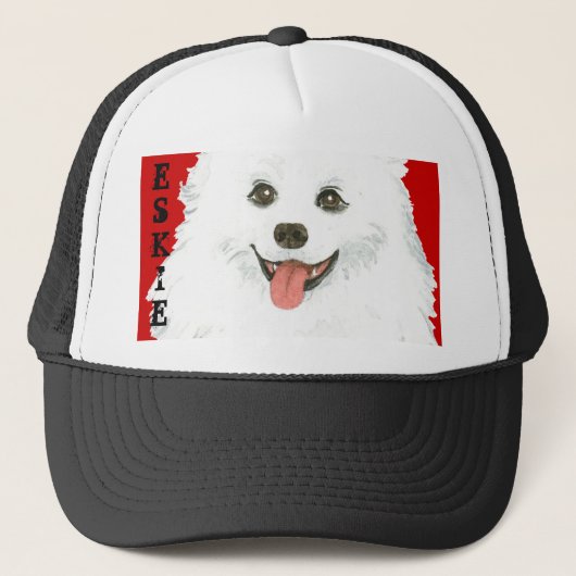 American Eskimo Dog Color Block Trucker Pet (Voorkant)