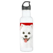 American Eskimo Dog Color Block Waterfles (Voorkant)