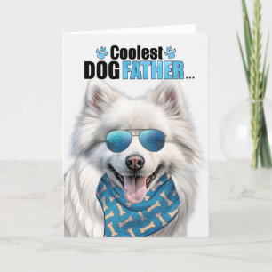 American Eskimo Dog Coolest Dad Ever Vaderdag Feestdagen Kaart
