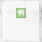 American Eskimo Dog - Dank u wel! Vierkante Sticker (Tas)