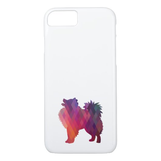 American Eskimo Dog Geo Silhouette Paars Case-Mate iPhone Case (Achterkant)