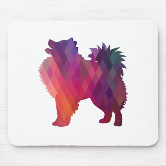 American Eskimo Dog Geo Silhouette Paars Muismat (Voorkant)