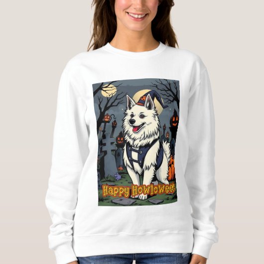 American Eskimo Dog Happy Howloween Trui (Voorkant)