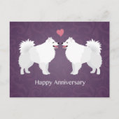 American Eskimo Dog Happy Jubileum Design Briefkaart (Voorkant)