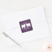 American Eskimo Dog Happy Jubileum Design Vierkante Sticker (Envelop)