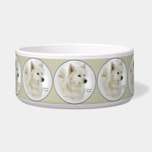 American Eskimo Dog kerstbal Bowl Voerbakje (Voorkant)