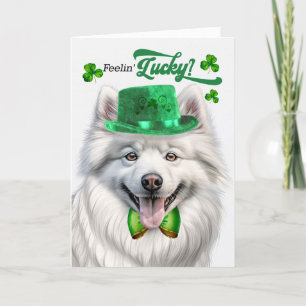 American Eskimo Dog Lucky St Patrick's Day Feestdagen Kaart