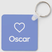 American Eskimo Dog Memorial Aangepaste Naam Regen Sleutelhanger (Achterkant)