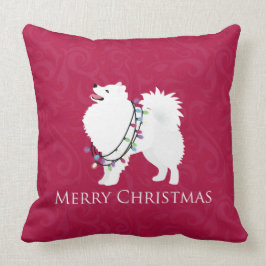 American Eskimo Dog Merry Kerstdesign Kussen