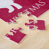 American Eskimo Dog Merry Kerstdesign Legpuzzel (Zijkant)