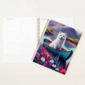 American Eskimo Dog on Paddle: Een Schilderachtig  Planner (Display)