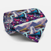 American Eskimo Dog on Paddle: Een Schilderachtig Stropdas (Opgerold)