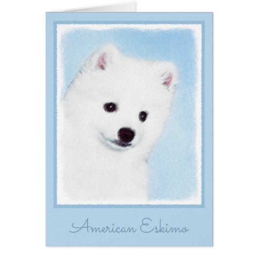 American Eskimo Dog Painting - Original Dog Art (Voorkant)