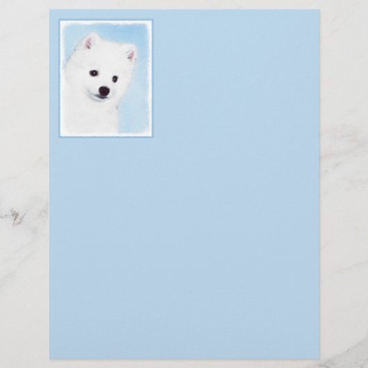 American Eskimo Dog Painting - Original Dog Art (Voorkant)