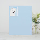 American Eskimo Dog Painting - Original Dog Art (Staand voorkant)