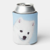 American Eskimo Dog Painting - Original Dog Art Blikjeskoeler (Blikje Achterkant)