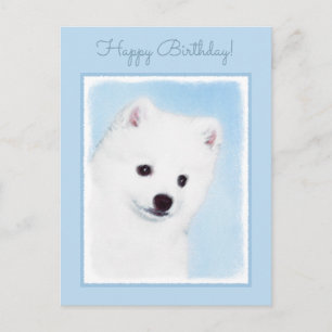 American Eskimo Dog Painting - Original Dog Art Briefkaart