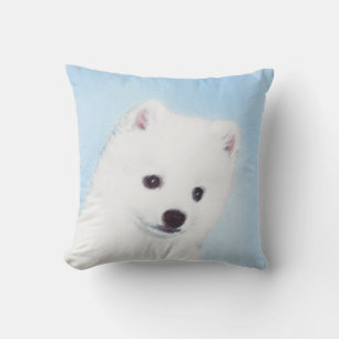 American Eskimo Dog Painting - Original Dog Art Buitenkussen