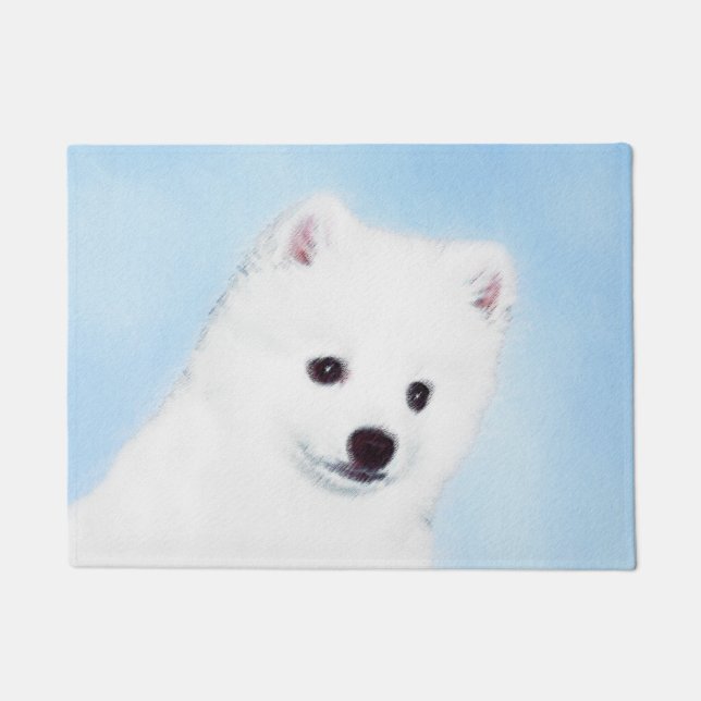 American Eskimo Dog Painting - Original Dog Art Deurmat (Voorkant)