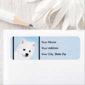 American Eskimo Dog Painting - Original Dog Art Etiket (Insitu)