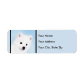 American Eskimo Dog Painting - Original Dog Art Etiket (Voorkant)