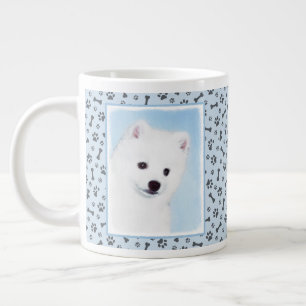 American Eskimo Dog Painting - Original Dog Art Grote Koffiekop