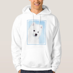 American Eskimo Dog Painting - Original Dog Art Hoodie