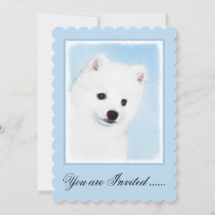 American Eskimo Dog Painting - Original Dog Art Kaart