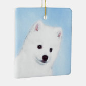 American Eskimo Dog Painting - Original Dog Art Keramisch Ornament (Rechts)